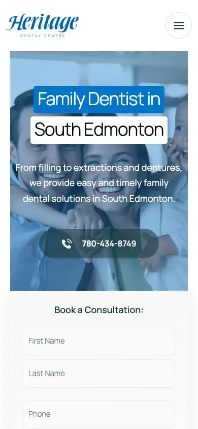 Family dentist in South Edmonton providing dental care and family dental solutions.