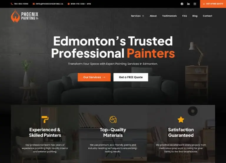 Professional house interior painting in Edmonton with expert painters and high-quality materials.