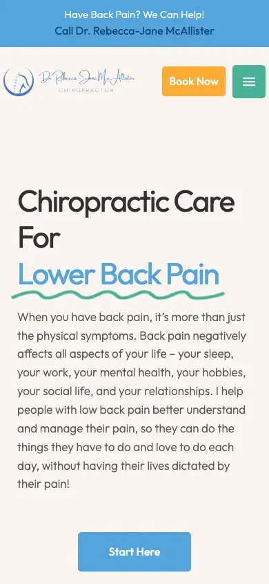 Chiropractic care for lower back pain therapy and relief at Neo Digital.