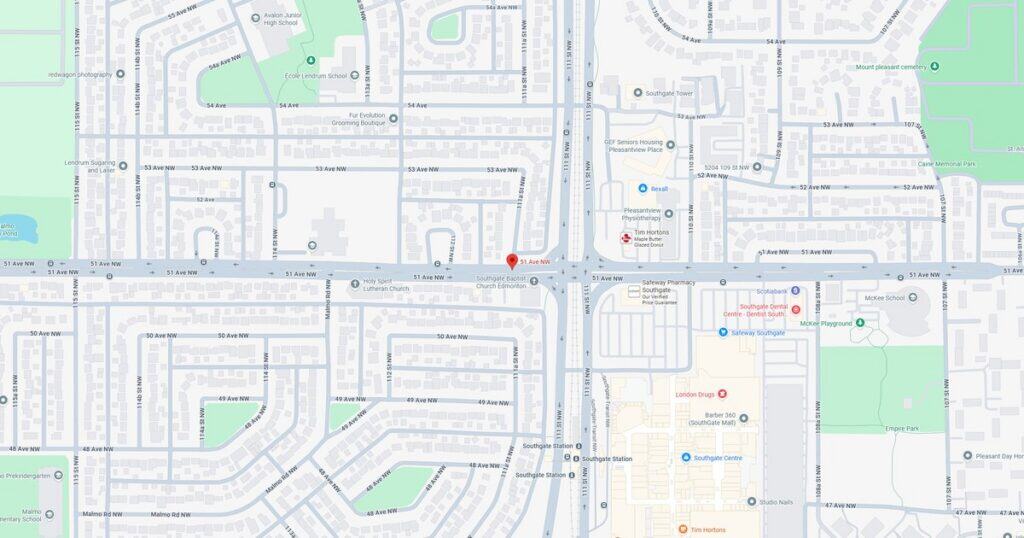 Detailed city map showing streets, parks, and landmarks for navigation and urban planning.