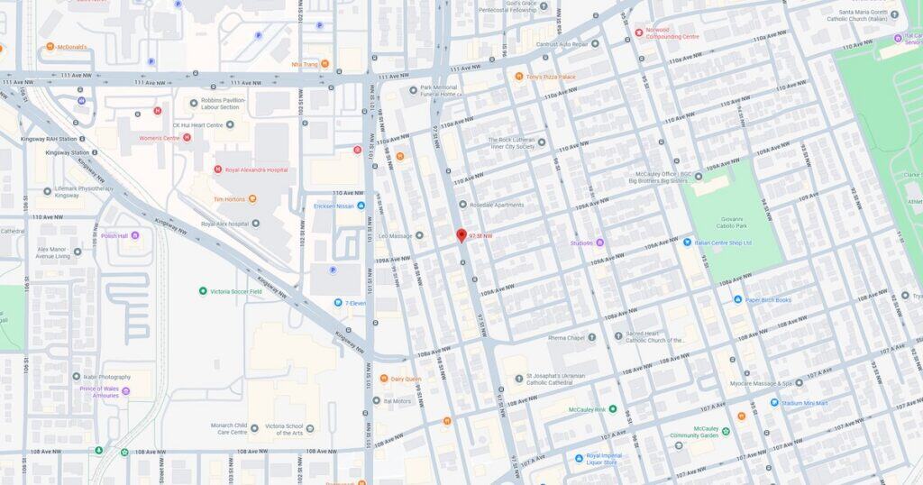 Detailed city map highlighting streets, parks, and key landmarks for navigation and urban planning.
